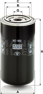 Mann-Filter WD 950 - Filtr, istismar hidravlikası furqanavto.az