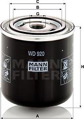 Mann-Filter WD 920 - Filtr, istismar hidravlikası furqanavto.az