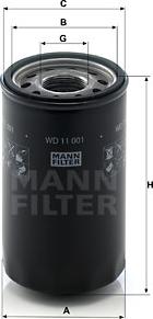 Mann-Filter WD 11 001 - Filtr, istismar hidravlikası furqanavto.az