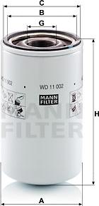 Mann-Filter WD 11 002 - Filtr, istismar hidravlikası furqanavto.az