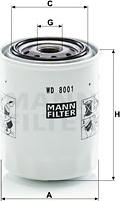 Mann-Filter WD 8001 - Filtr, istismar hidravlikası furqanavto.az
