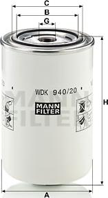 Mann-Filter WDK 940/20 - Yanacaq filtri furqanavto.az