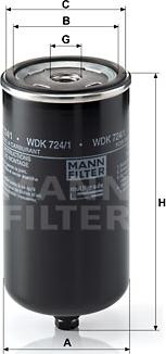 Mann-Filter WDK 724/1 - Yanacaq filtri furqanavto.az