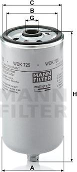 Mann-Filter WDK 725 - Yanacaq filtri furqanavto.az