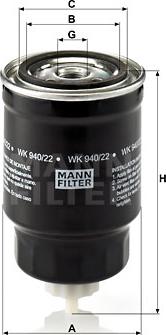 Mann-Filter WK 940/22 - Yanacaq filtri furqanavto.az