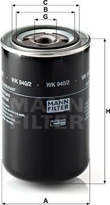 Mann-Filter WK 940/2 - Yanacaq filtri furqanavto.az