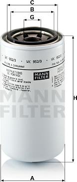 Mann-Filter WK 952/3 - Yanacaq filtri furqanavto.az