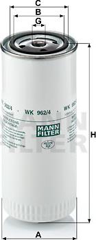 Mann-Filter WK 962/4 - Yanacaq filtri furqanavto.az