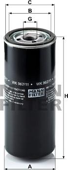 Mann-Filter WK 962/11 - Yanacaq filtri furqanavto.az