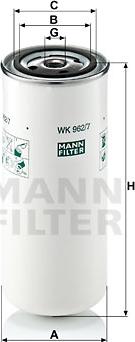 Mann-Filter WK 962/7 - Yanacaq filtri furqanavto.az