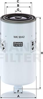 Mann-Filter WK 9042 x - Yanacaq filtri furqanavto.az