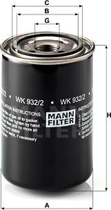 Mann-Filter WK 932/2 - Yanacaq filtri furqanavto.az
