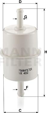 Mann-Filter WK 4002 - Yanacaq filtri furqanavto.az