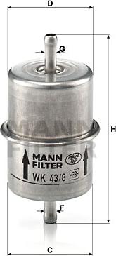 Mann-Filter WK43/8 - Yanacaq filtri furqanavto.az