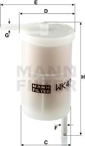 Mann-Filter WK 47 - Yanacaq filtri furqanavto.az