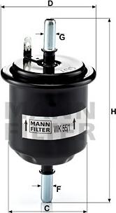Mann-Filter WK 55/1 - Yanacaq filtri www.furqanavto.az