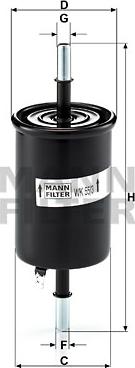 Mann-Filter WK 55/3 - Yanacaq filtri www.furqanavto.az