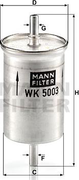 Mann-Filter WK 5003 - Yanacaq filtri www.furqanavto.az