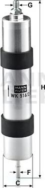 Mann-Filter WK 516/2 - Yanacaq filtri furqanavto.az