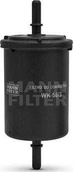 Mann-Filter WK 58/3 - Yanacaq filtri furqanavto.az
