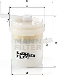 Mann-Filter WK 52 - Yanacaq filtri furqanavto.az