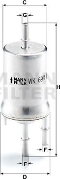 Mann-Filter WK 69/1 - Yanacaq filtri furqanavto.az