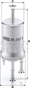Mann-Filter WK 69/2 - Yanacaq filtri www.furqanavto.az