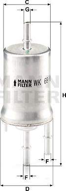 Mann-Filter WK 69 - Yanacaq filtri furqanavto.az