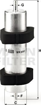 Mann-Filter WK6003 - Yanacaq filtri furqanavto.az