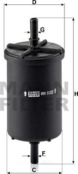 Mann-Filter WK 6002 - Yanacaq filtri furqanavto.az