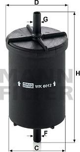 Mann-Filter WK 6012 - Yanacaq filtri furqanavto.az