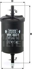 Mann-Filter WK 6031 - Yanacaq filtri furqanavto.az