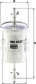 Mann-Filter WK 6032 - Yanacaq filtri www.furqanavto.az