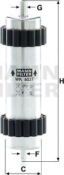 Mann-Filter WK 6037 - Yanacaq filtri www.furqanavto.az