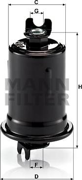 Mann-Filter WK 614/8 - Yanacaq filtri furqanavto.az