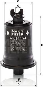Mann-Filter WK 614/24 x - Yanacaq filtri www.furqanavto.az