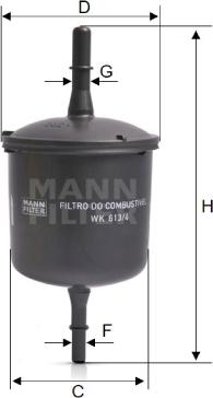 Mann-Filter WK 613/4 - Yanacaq filtri furqanavto.az