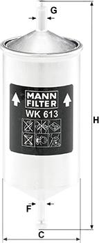 Mann-Filter WK 613 - Yanacaq filtri furqanavto.az