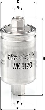 Mann-Filter WK 612/3 - Yanacaq filtri furqanavto.az