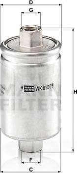Mann-Filter WK 612/2 - Yanacaq filtri www.furqanavto.az