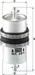Mann-Filter WK 68/4 - Yanacaq filtri furqanavto.az