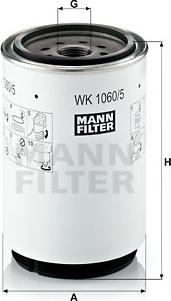 Mann-Filter WK 1060/5 x - Yanacaq filtri furqanavto.az