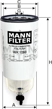 Mann-Filter WK 1060 - Yanacaq filtri furqanavto.az
