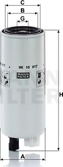 Mann-Filter WK 10 017 x - Yanacaq filtri furqanavto.az