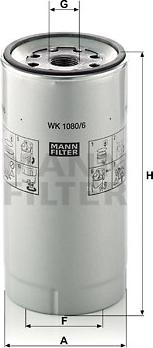 Mann-Filter WK 1080/6 x - Yanacaq filtri furqanavto.az