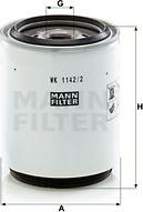 Mann-Filter WK 1142/2 x - Yanacaq filtri furqanavto.az
