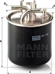 Mann-Filter WK 1136 - Yanacaq filtri furqanavto.az