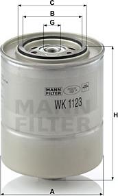 Mann-Filter WK 1123 - Yanacaq filtri furqanavto.az