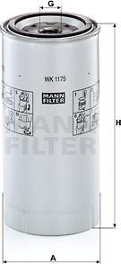 Mann-Filter WK 1175 x - Yanacaq filtri furqanavto.az