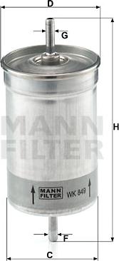 Mann-Filter WK 849 - Yanacaq filtri furqanavto.az